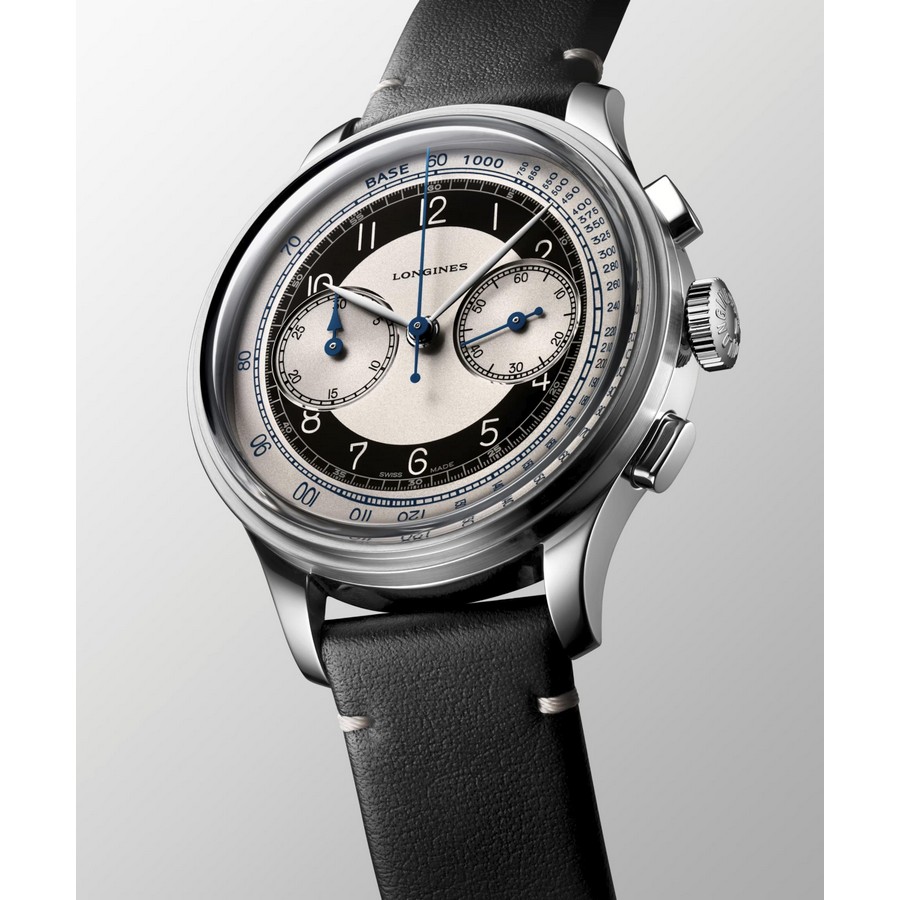 Đồng Hồ Longines Heritage Classic Chronograph Nam 40mm Đen Xám Be